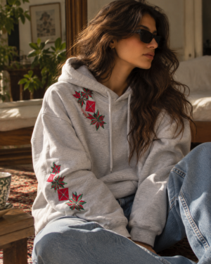 Hand-Embroidered Hoodie