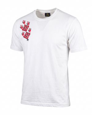 Twin Motif Hand-Embroidered Cotton T-Shirt